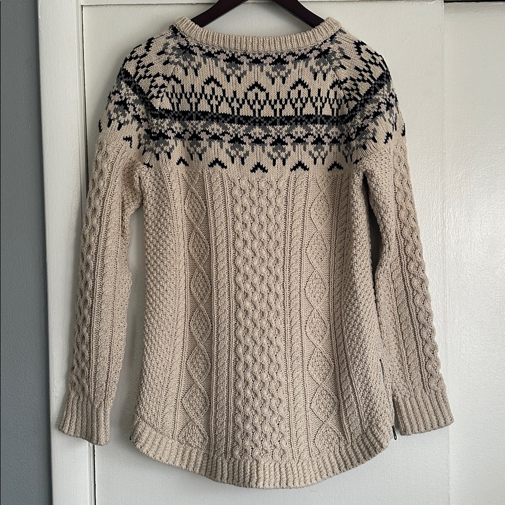 Women's Signature Cotton Fisherman Tunic Sweater, Fair Isle - Picture 5 of 9